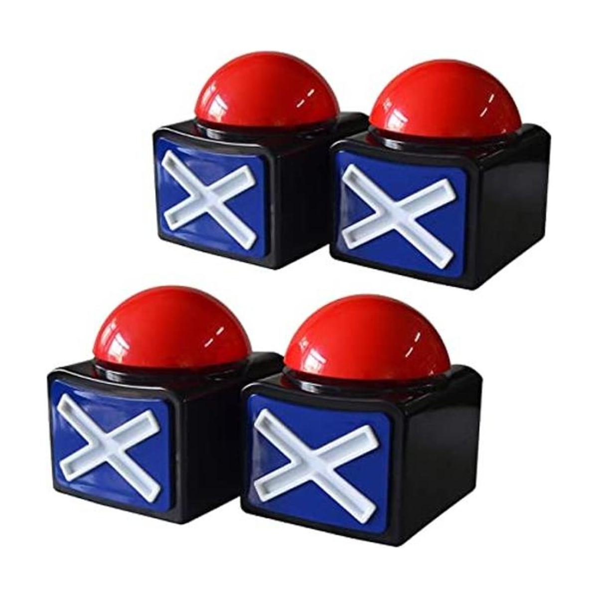 Juego de 4 cajas de botón de alarma con sonido y luz de