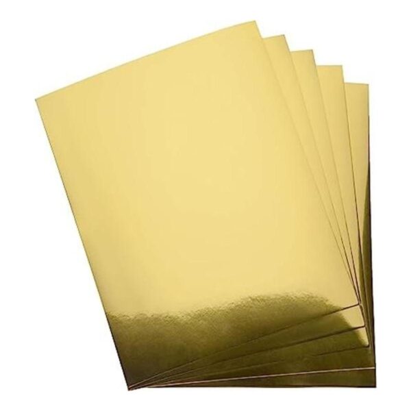 Paquete de 60 hojas de papel metálico dorado para flores_1