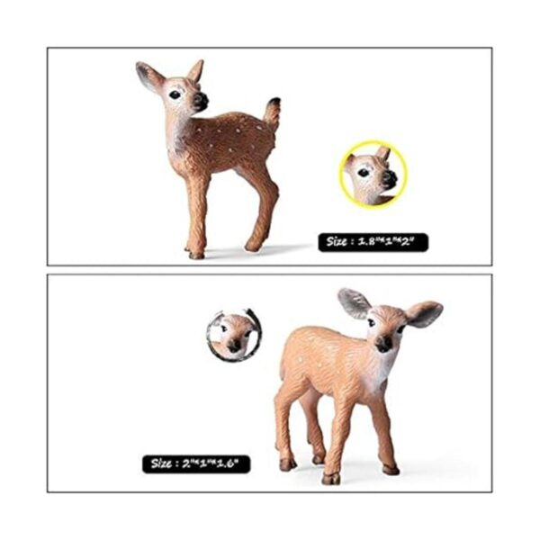 Paquete de 6 figuras de ciervos de animales del bosque_5