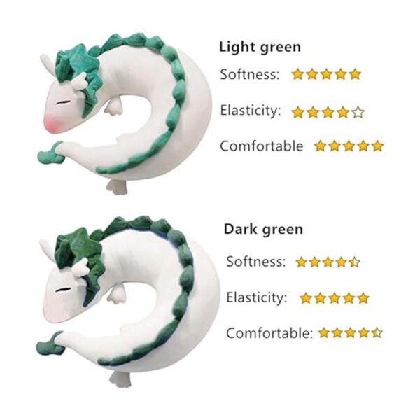 ForBEST Almohada de peluche en forma de U de dragón con