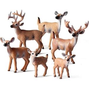 Paquete de 6 figuras de ciervos de animales del bosque_1
