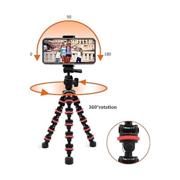 Linkcool Trípode de pulpo con soporte de teléfono remoto_3