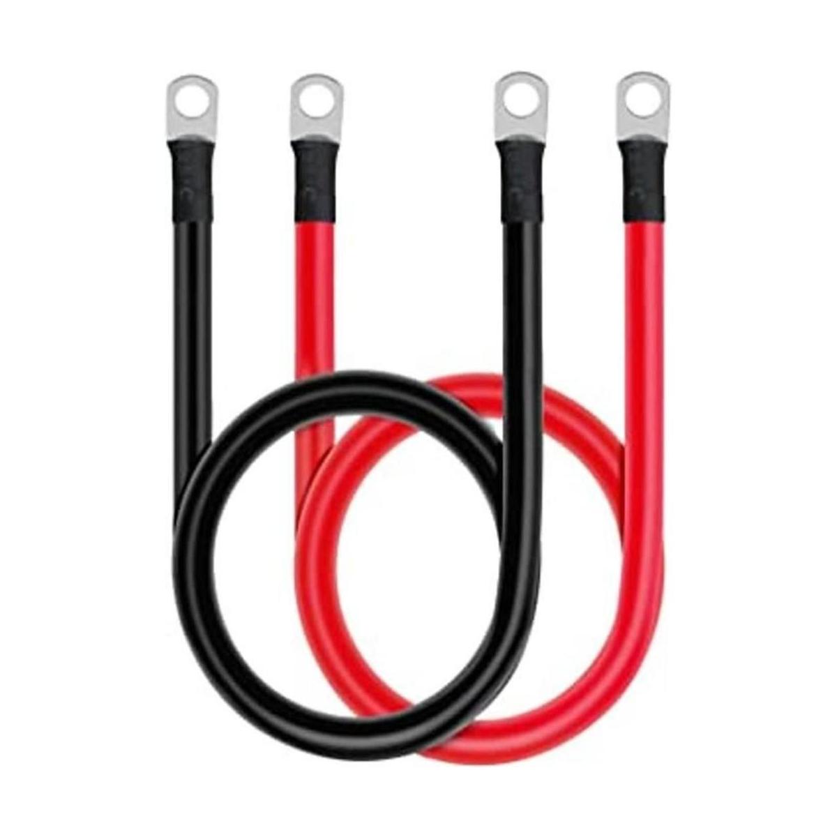 Ampper 5 AWG Juego de cables de batería 20 pulgadas de