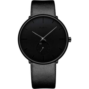 Mens Watches Minimalist Ultra Thin Waterproof Fashion
