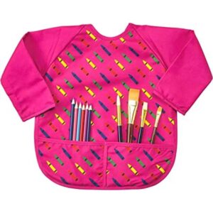 Delantal infantil de manga larga impermeable para pintar y_1