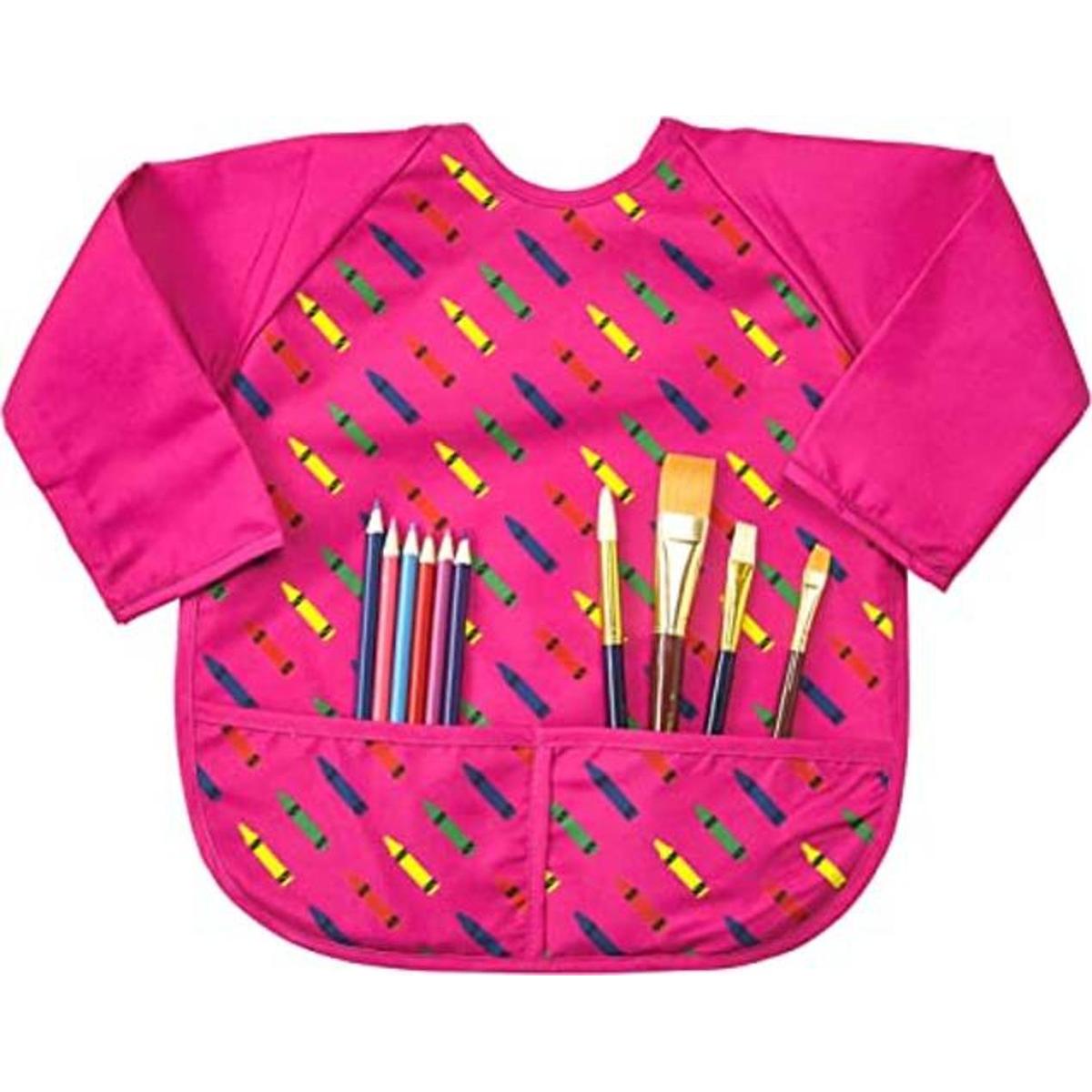 Delantal infantil de manga larga impermeable para pintar y