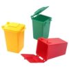 Nuanmu Juego de basura pequeño de 3 colores estilo 4