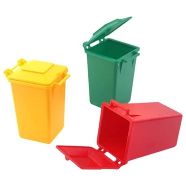 Nuanmu Juego de basura pequeño de 3 colores estilo 4