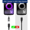 Basesailor Adaptador de extensión USB tipo C paquete de_6