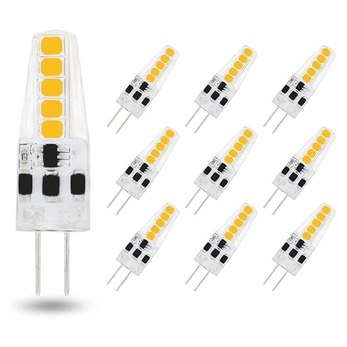 Lamsky Bombilla LED G4 con base de dos pines CA 12 V 24