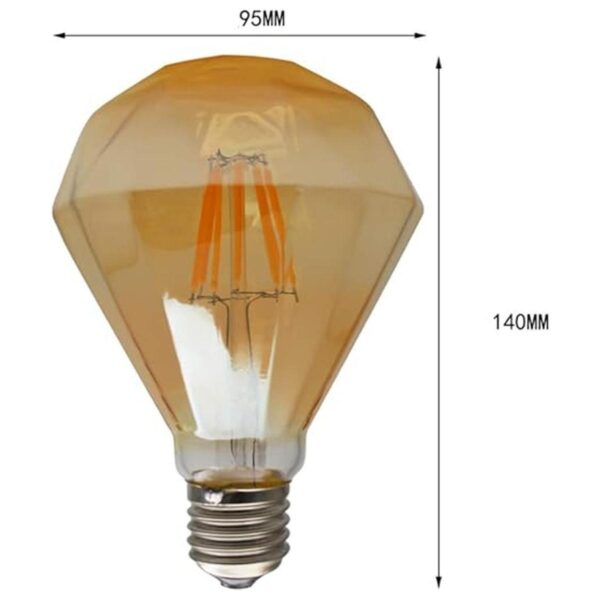 MaoTopCom Bombilla de filamento LED regulable E27E26 de 8_3