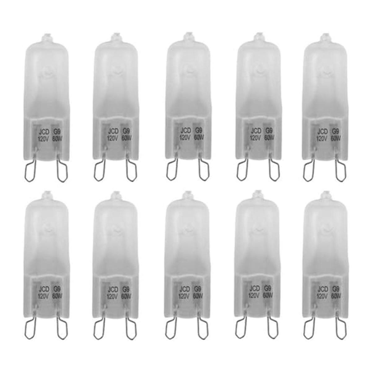 JKLcom G9 Bombillas halógenas esmeriladas 60 W G9 JCD