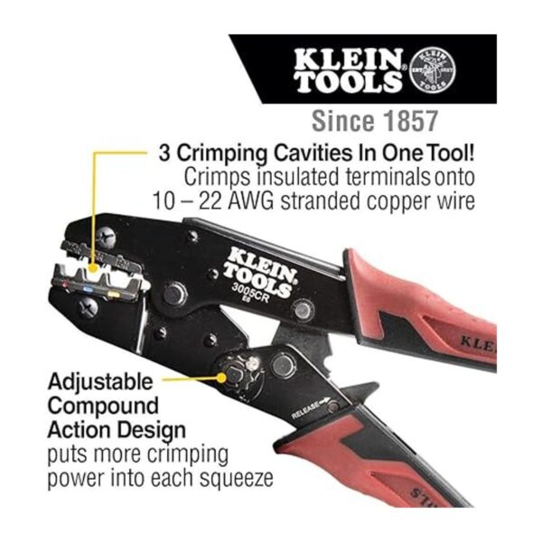 Klein Tools 3005CR Herramienta de prensado de cables_2