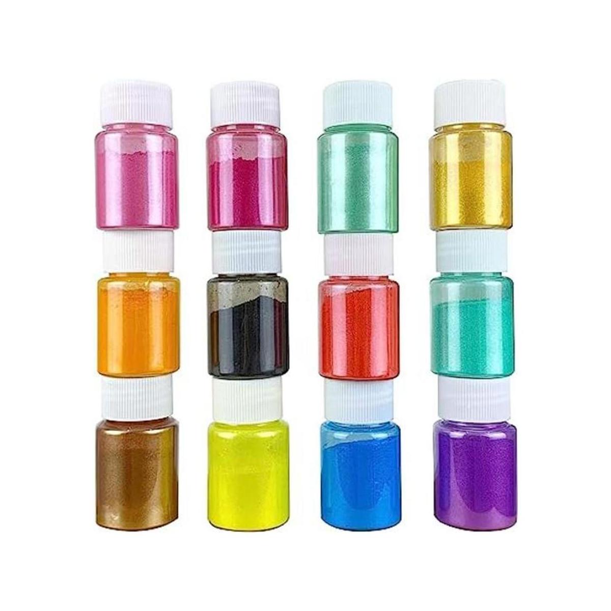 Pigmento en polvo de mica de 12 colores no tóxico seguro
