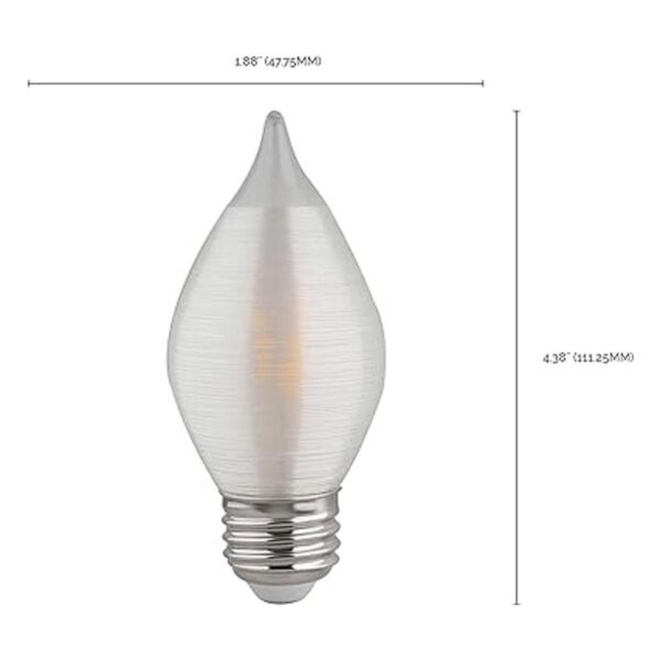 Satco S23413 LED C15 de 4 vatios; hilado en satén;