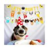LaVenty Juego de 2 pancartas con purpurina Lets Pawty para