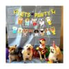 LaVenty Juego de 2 pancartas con purpurina Lets Pawty para