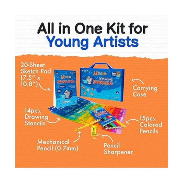 Mimtom Kit de plantillas de dibujo para niños juego de_2
