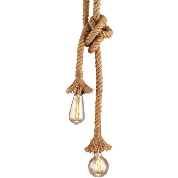 MQ Lámpara colgante de cuerda de cáñamo vintage luz_1