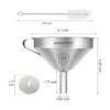 HAUSPROFI Embudo de acero inoxidable embudo de cocina de_2