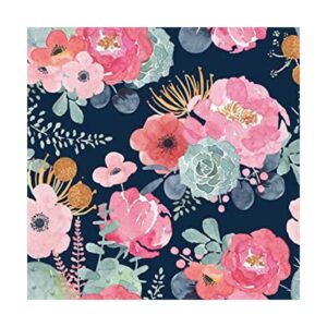 HaokHome 930051 Papel tapiz floral moderno para despegar y_1