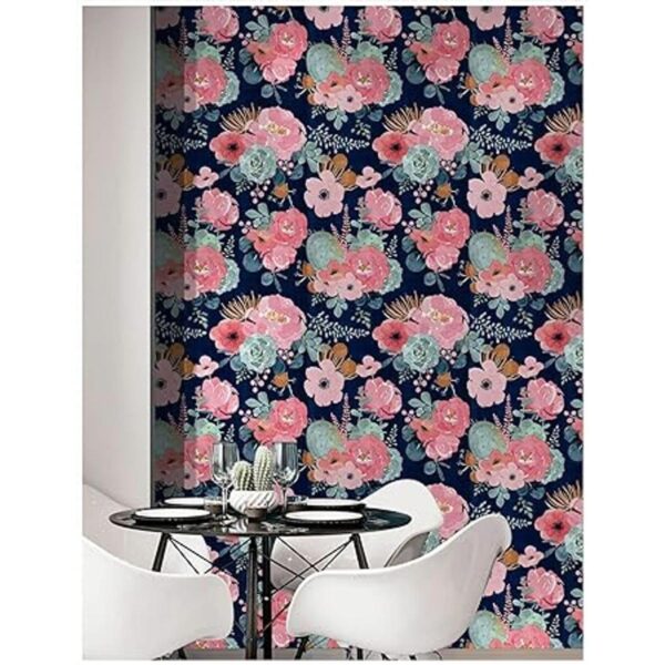 HaokHome 930051 Papel tapiz floral moderno para despegar y_2
