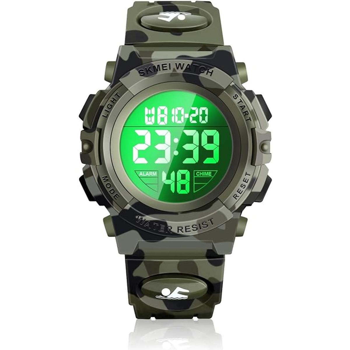 Dodosky Reloj impermeable multifuncional LED para niños