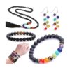 EuTengHao Kit de 810 cuentas de roca de lava de color con
