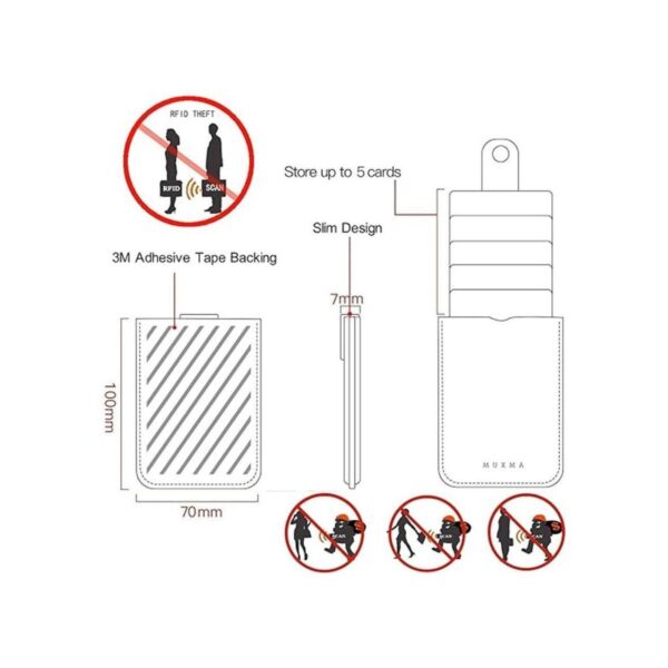 Tarjetero para la parte posterior del teléfono RFID 5_2