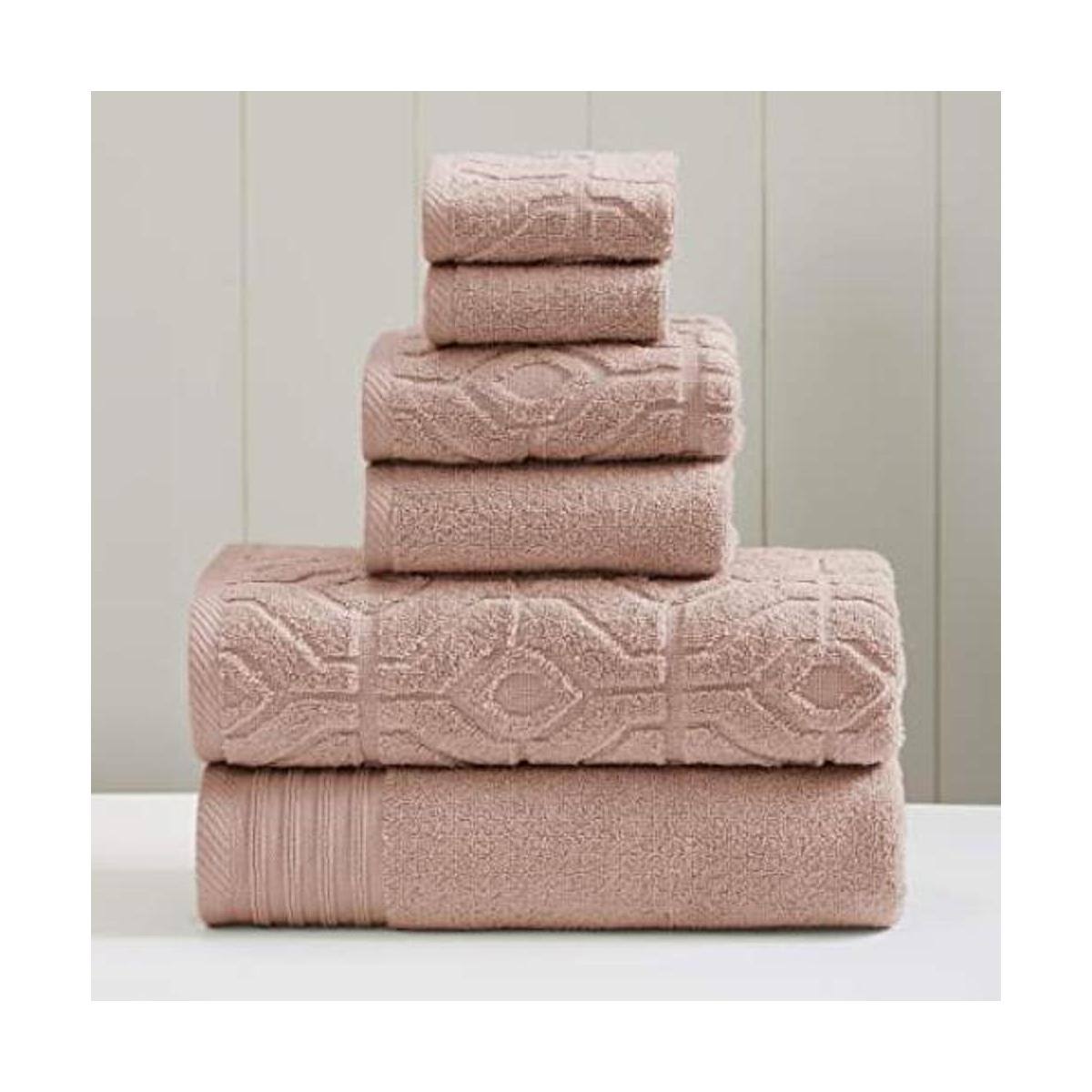 Amrapur Overseas Juego de toallas jacquard con puerta de
