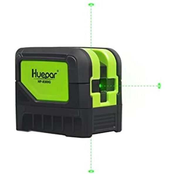 Huepar Láser de 3 puntos nivel láser de haz verde