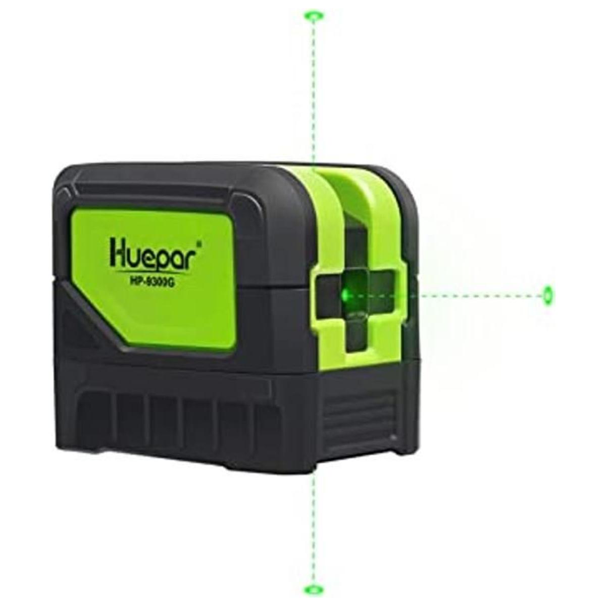 Huepar Láser de 3 puntos nivel láser de haz verde