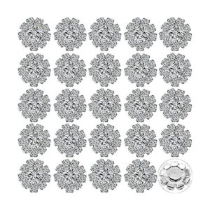 Paquete de 24 botones de diamantes de imitación_1