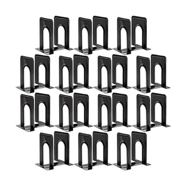 HappyHapi 28 sujetalibros de metal soporte negro para_1