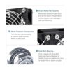 GDSTIME Ventiladores dobles de 4.724 in de flujo de aire_6