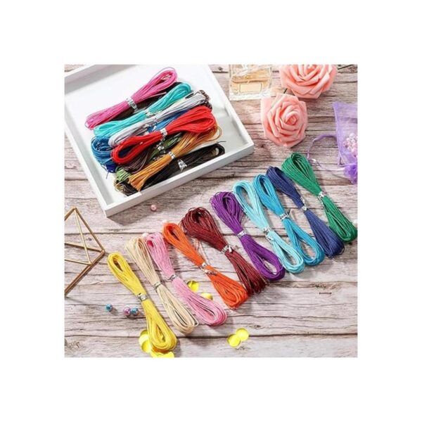 Hilo encerado de 30 colores de 0.39 pulgadas para hacer