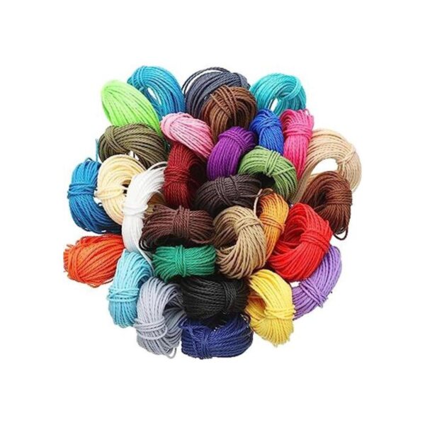 Hilo encerado de 30 colores de 0.39 pulgadas para hacer