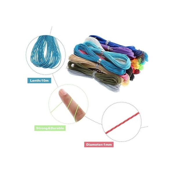Hilo encerado de 30 colores de 0.39 pulgadas para hacer