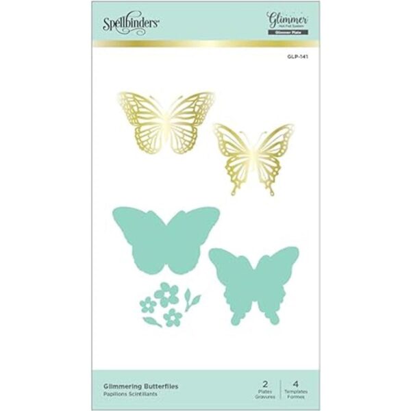 Spellbinders Butterflies Glimmer Juego de placas y_5
