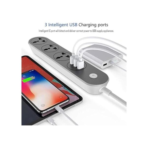 Fanlide Regleta de alimentación con puertos USB cable de_6