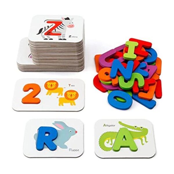 Coogam Juego de tarjetas flash de números y alfabetos_1