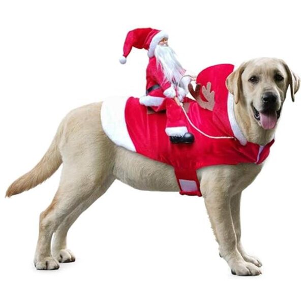 Idepet Nuevo disfraz de perro de Papá Noel ropa de
