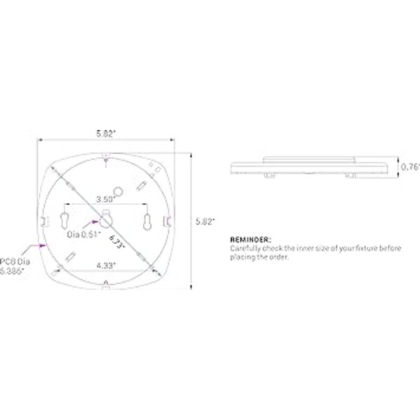 Silverlite Tamaño de PCB de 5.5 pulgadas tamaño total de