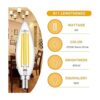 CRLight Bombilla LED regulable de 8 W 2700 K luz blanca