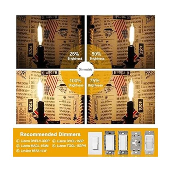 CRLight Bombilla LED regulable de 8 W 2700 K luz blanca