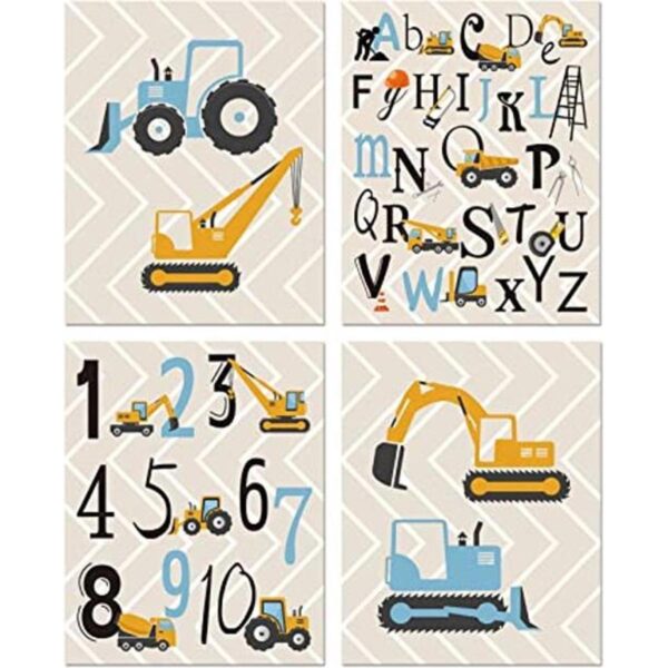 Impresión artística de construcción de dibujos animados_1