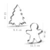 Juego de moldes para galletas de Navidad 7 piezas acero