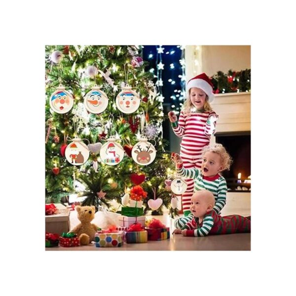OurWarm 50 adornos de madera de Navidad sin acabar 4.5_4