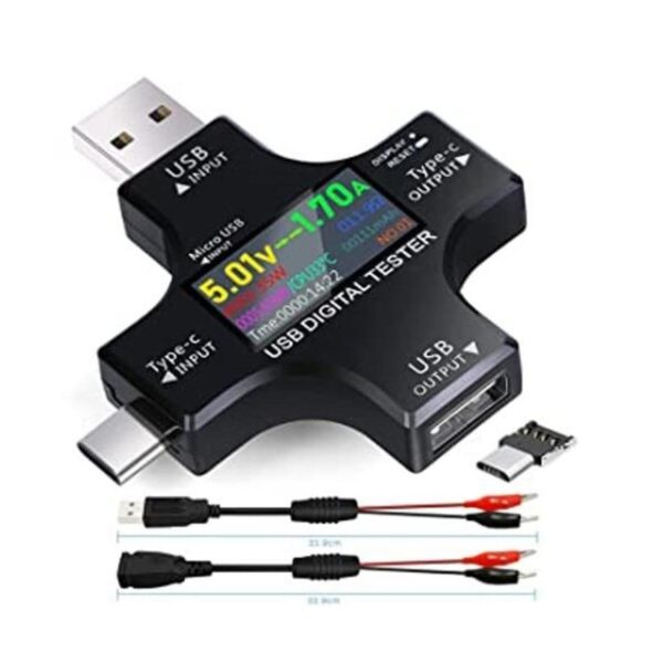 Probador USB C KJKayJI 2 en 1 pantalla a color IPS_1