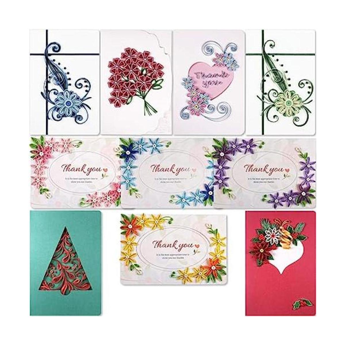 JUYA Quilling Greeting Card Making Kit Mega Pack 10